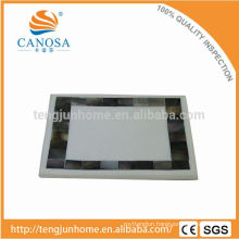 Latest design black mother-of-pearl ceramic soap dish in Guangzhou